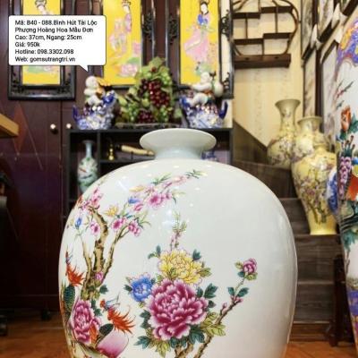 BÌNH HÚT LỘC PHƯỢNG HOÀNG HOA MẪU ĐƠN